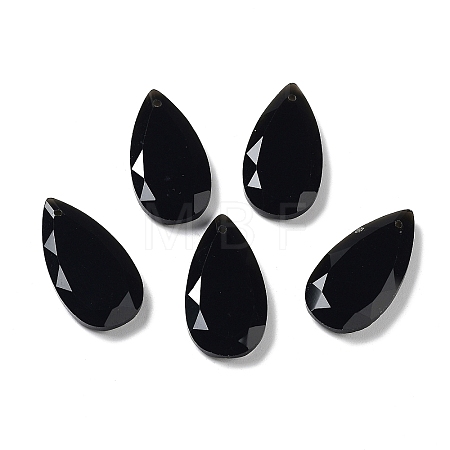 Natural Obsidian Faceted Pendants G-D082-01C-1