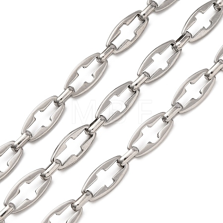 304 Stainless Steel Hollow Cross Link Chains CHS-S012-23P-1