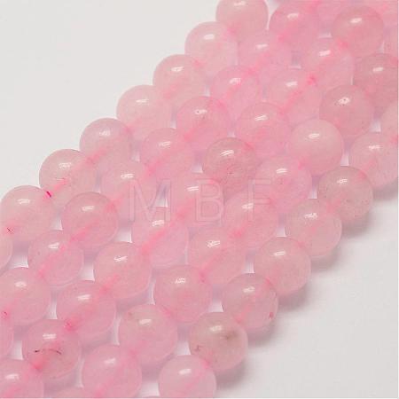 Natural Rose Quartz Beads Strands G-P281-02-8mm-1