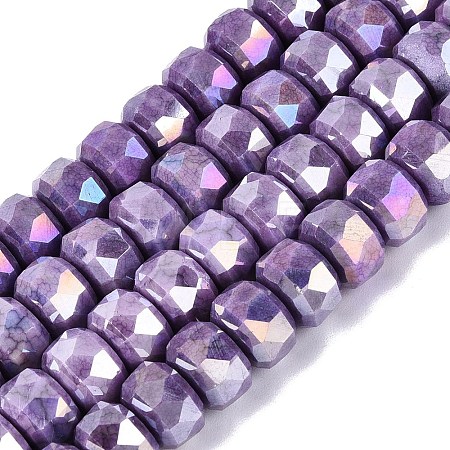 Anti-Tarnish Electroplate Glass Beads Strands GLAA-T025-10mm-11O-1