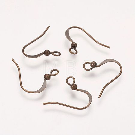 Brass Earring Wire Hooks X-KK-Q369-AB-1