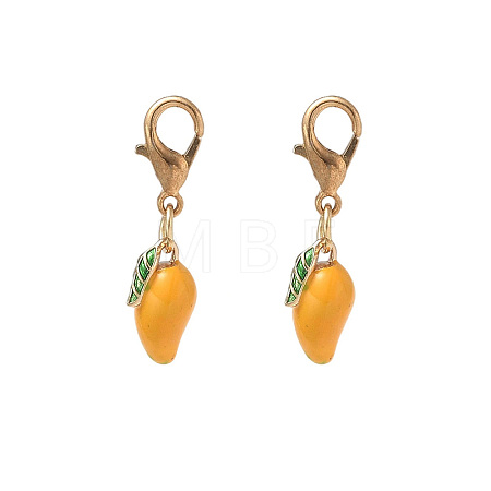 Brass Enamel Pendant Decorations HJEW-YW00573-07-1