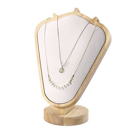 Bust Shaped PU Leather Necklace Display Stands NDIS-C005-02B-1
