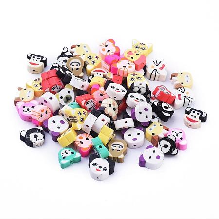 Handmade Polymer Clay Beads X-CLAY-S093-20-1