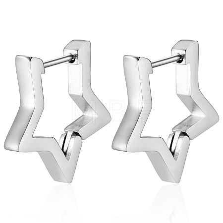 Non-Tarnish 304 Stainless Steel Hoop Earrings PW-WG59979-01-1