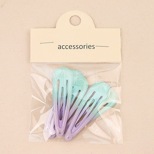 5Pcs Alloy Snap Hair Clips for Girl PW-WG7A713-02-1