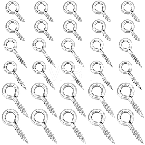 Beebeecraft 600Pcs 3 Styles 304 Stainless Steel Screw Eye Pin Peg Bails STAS-BBC0005-13-1