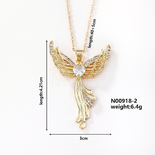 Fashionable and Elegant Butterfly Brass Pendant Necklaces QH8732-1-1