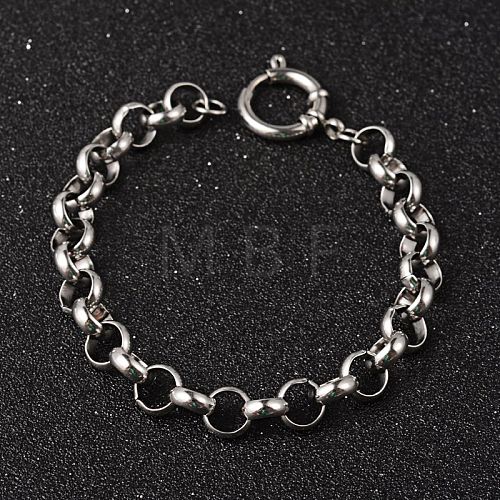 Tarnish Resistant 304 Stainless Steel Rolo Chain Bracelets BJEW-H477-04-1