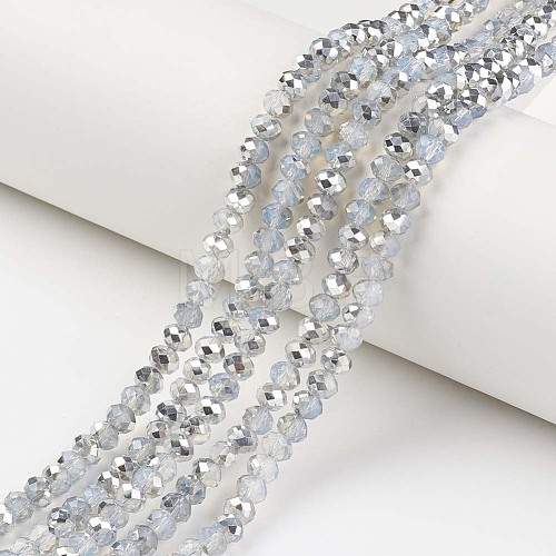 Electroplate Glass Beads Strands EGLA-A034-J4mm-M05-1