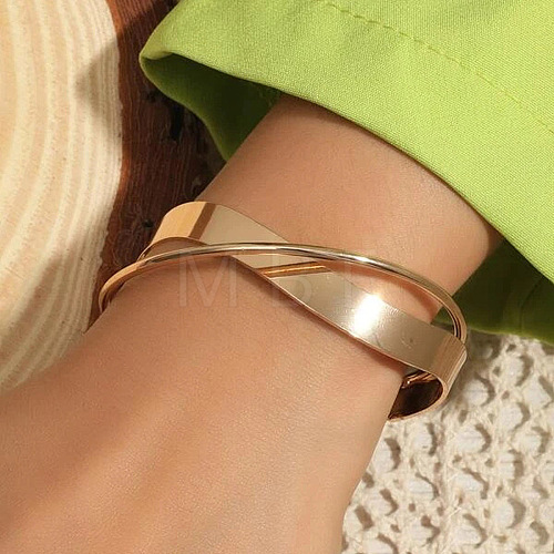 2Pcs 2 Styles Alloy Bangles WG70F83-03-1