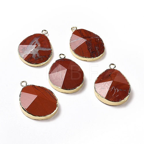 Natural Red Jasper Pendants G-I207-14P-G-1