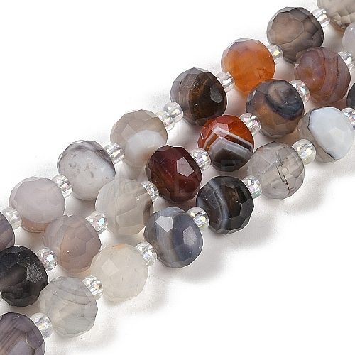 Natural Botswana Agate Beads Strands G-H057-A05-01-1