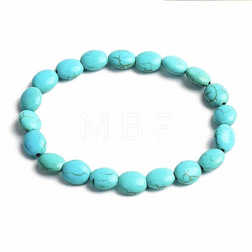 Turquoise Bracelet with Elastic Rope Bracelet DZ7554-9-1