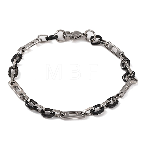 201 Stainless Steel Cable Chain Bracelets BJEW-B078-63EBP-1