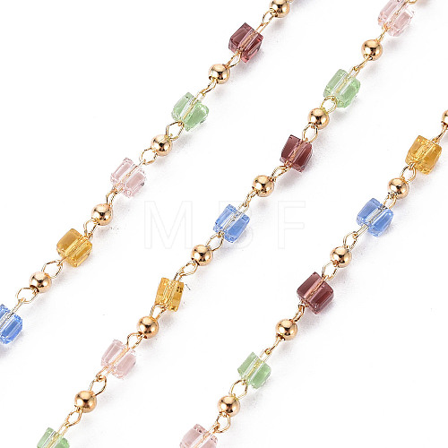 Handmade Acrylic Beaded Chains CHC-S012-001-B01-G-1