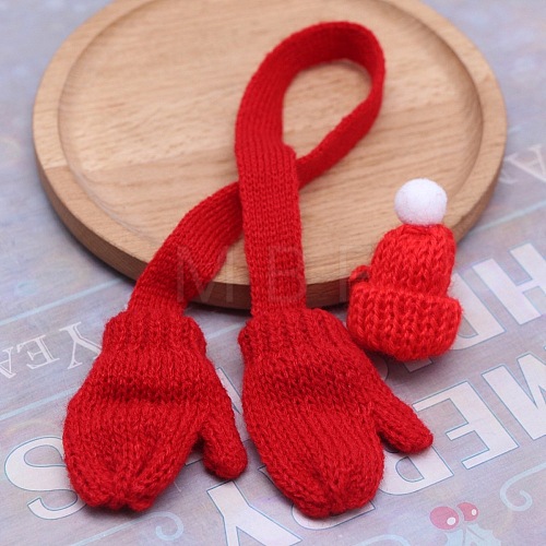 Mini Cloth Doll Scarf & Hat PW-WGCE72A-02-1