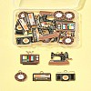 25Pcs 5 Styles Alloy Enamel Pendants ENAM-FS0003-14-9