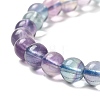 Natural Fluorite Beaded Stretch Bracelets BJEW-K233-02A-02-3