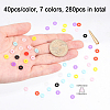 280Pcs 7 Colors Silicone O-Ring Stoppers FIND-CA0006-93-2