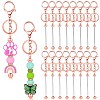 16Pcs Alloy Bar Beadable Keychain for Jewelry Making DIY Crafts KEYC-SZ0001-16RG-1