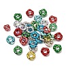 Plating Acrylic European Beads AC-CBA9284-03-1