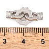 925 Sterling Silver Micro Pave Clear Cubic Zirconia Fold Over Clasps STER-U005-09P-3