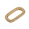 Rack Plating Brass Micro Pave Clear Cubic Zirconia Linking Rings KK-Z070-12G-03-2