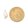 Natural Cultured Freshwater Pearl Beads Links Connectors X1-PALLOY-JF00941-01-4