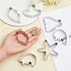 6 Style 304 Stainless Steel Cookie Cutters DIY-CP0008-26-3