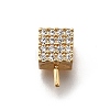 Brass Micro Pave Cubic Zirconia Peg Bails KK-K378-70G-1