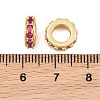 Brass Micro Pave Cubic Zirconia European Beads CU-CBAB99C-04G-3