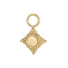 304 Stainless Steel Pendant Cabochon Settings STAS-OY006-38G-1