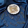 30Pcs 3 Colors Iron Safety Pin Brooch IFIN-SC0002-11-6