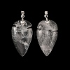 Quartz Crystal Pendants G-H359-04P-08-1
