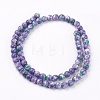 Synthetic Ocean White Jade Beads Strands G-L019-6mm-M-2