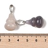 Natural Grey Agate Pendants G-B127-03P-19-4