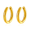 Stylish Stainless Steel Oval Hoop Earrings YV3043-8-1