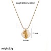 Summer Beach 304 Stainless Steel & Carved Natural Shell Pendant Necklaces for Women WG88CDD-01-1