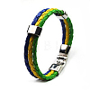 Imitation Leather Multi-strand Bracelets for Women Men WG7AE3D-06-1