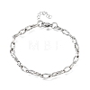 4.5MM 304 Stainless Steel Twisted Oval Link Chain Bracelets for Man and Women SA-CBAB767-17B-P-4
