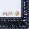 5Pcs 5 Styles Mother's Day Brass Micro Pave Colorful Cubic Zirconia Connector Charms ZIRC-SZ0004-58-8