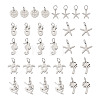 32pcs 8 Style Rack Plating Alloy Pendants FIND-EL0001-04-11