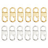 CHGCRAFT 12Pcs 2 Colors Rack Plating Brass Fold Over Clasps KK-CA0002-66-1