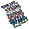 Electroplated Natural Druzy Geode Crystal Beads Strands G-G459-01-1