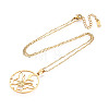 304 Stainless Steel Pendant Necklaces NJEW-T018-51G-3