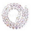 Transparent Spray Painted Glass Bead Strands LS-GLAA-N035-03C-B07-2