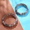 Natural Grey Agate Beaded Stretch Bracelets for Women Men BJEW-M049-10A-2