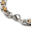 Ion Plating(IP) Two Tone 304 Stainless Steel Link Chain Bracelet BJEW-B078-29GP-3