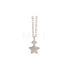 925 Sterling Silver Micro Pave Clear Cubic Zirconia Star Pendant Necklaces for Women FS-WG24A8B-02-3